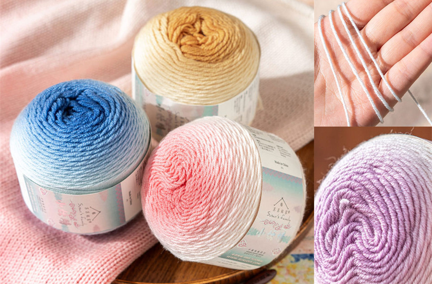 knitting materials Long Segment Dyed Wool Yarn