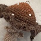Handmade Crochet Poison Mushroom Bag Charm Amigurumi Fungus Keychain Unique Hand Dyed Yarn Gift3