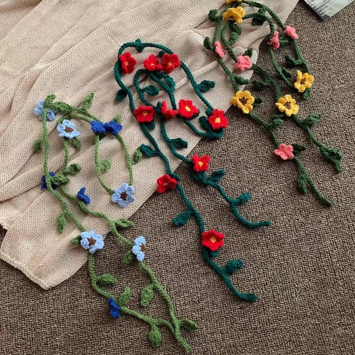 Sweet Rose Handmade Crochet Neck Scarf
