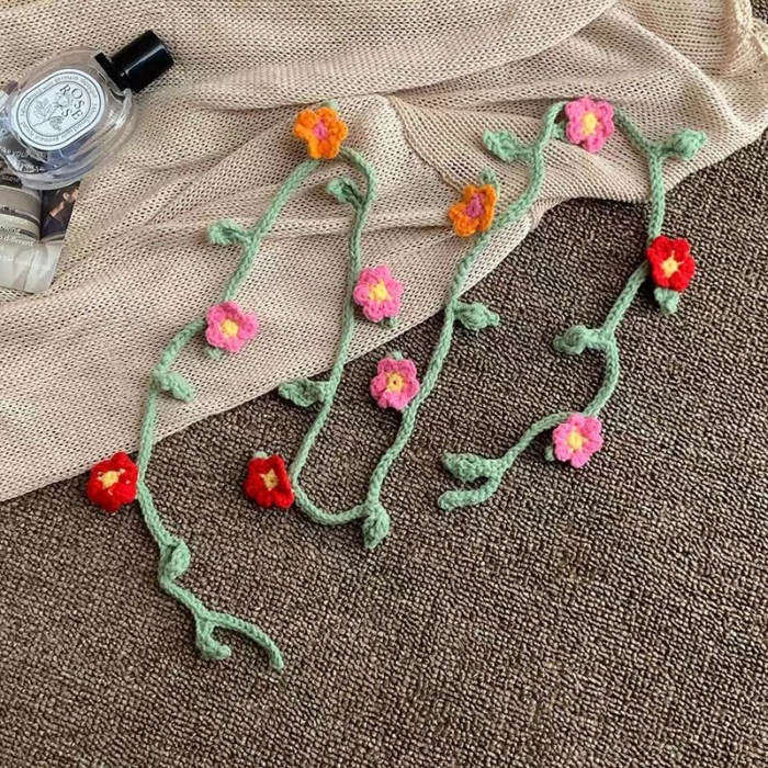 Sweet Rose Handmade Crochet Neck Scarf5