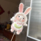 DIY Crochet Bunny Kit – Handmade Yarn Plush Toy Making Set (Amigurumi Rabbit Materials Package)