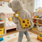 DIY Crochet Giraffe Kit – Handmade Yarn Bag Making Set for Kids (Crossbody Bag & Amigurumi Toy Gift)