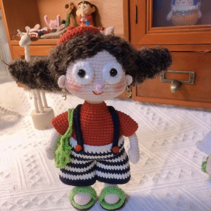 Fully Handmade Crochet Doll – Super Cute Amigurumi Figure